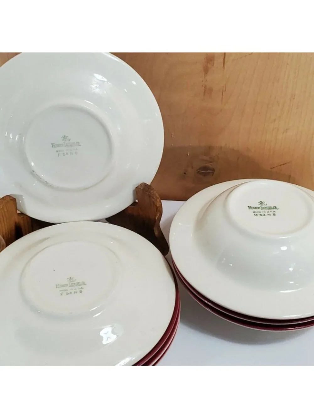 Homer Laughlin Cavalier 4 Dessert Bowls & 5 Saucers 6